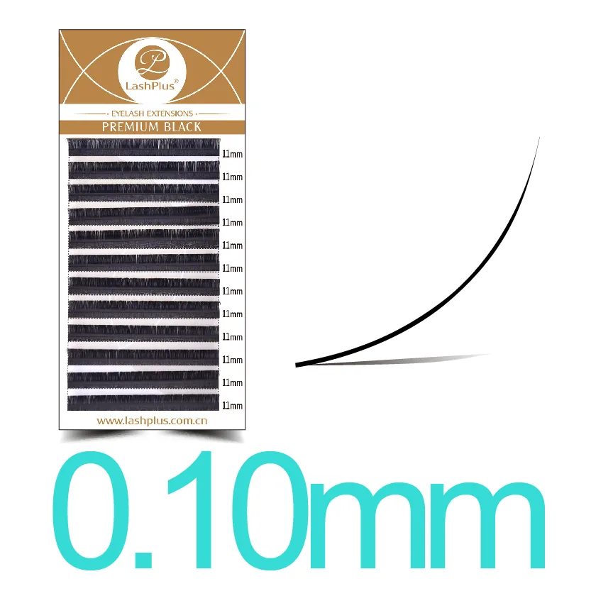 0.10mm classic lash extension tray, 12 rows, Korean PBT — LashPlus