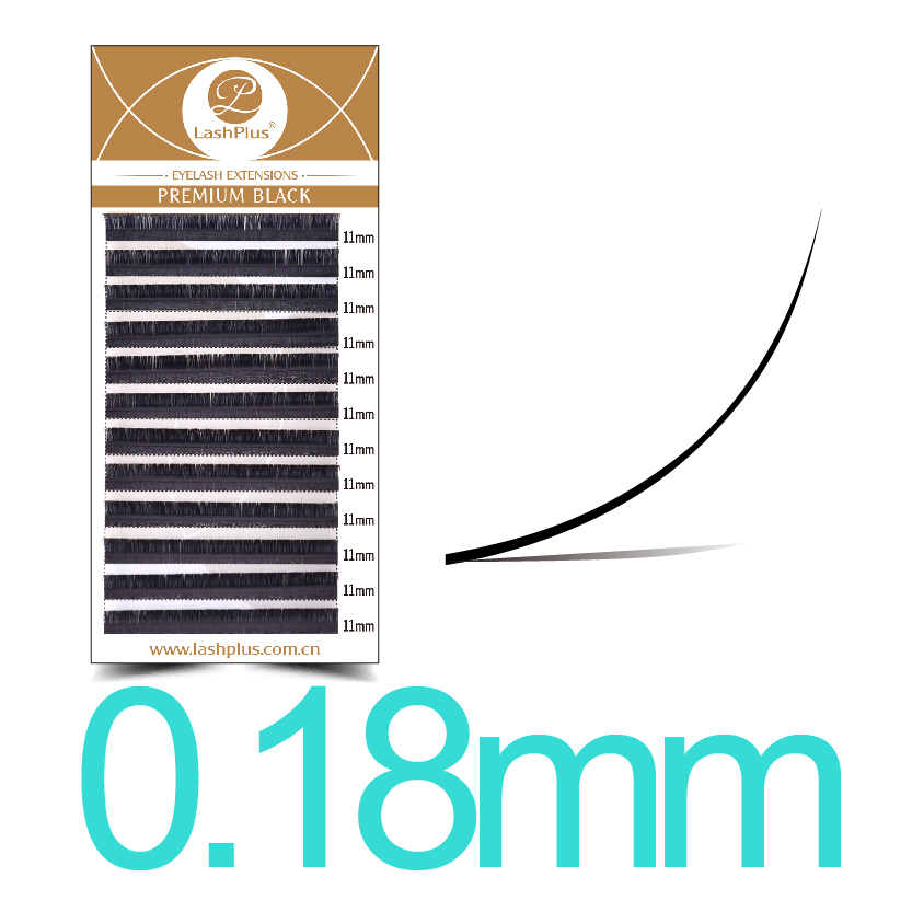 0.18mm Classic Lash Trays — C/C+/D/D+ Curl